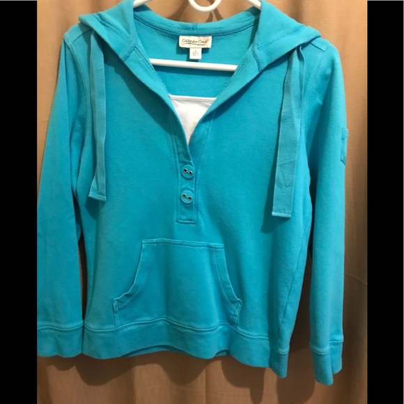Cute Coldwater creek Small blue hoodie - Picture 1 of 5